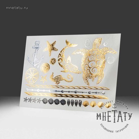 переводная татуировка черепаха