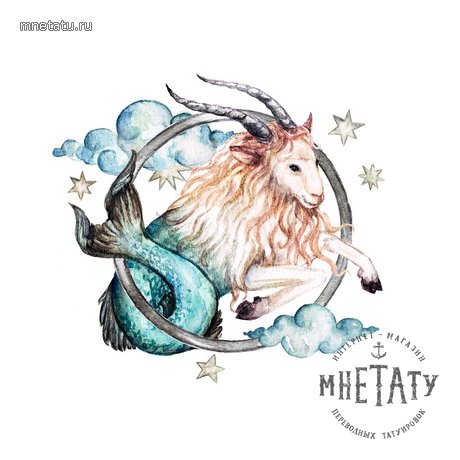 переводная татуировка знаки зодиака козерог