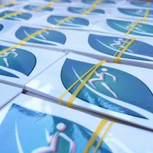 Изготовление переводных наклеек на тело Сбербанк зеленый марафон