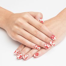 Металлизированные переводные тату для ногтей "ромашковое поле"