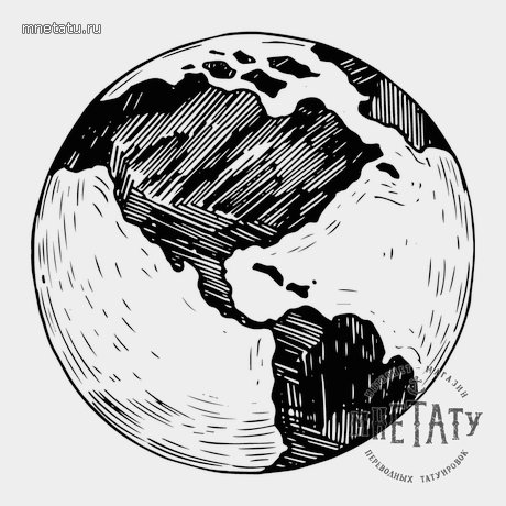 переводная татуировка земля