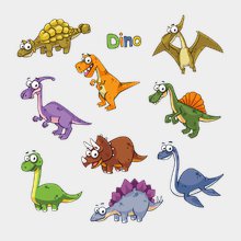 Переводная татуировка Динозаврики