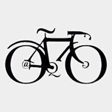 Переводная татуировка Велосипед из символов