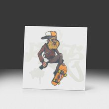 Переводная татуировка Борода на скейте