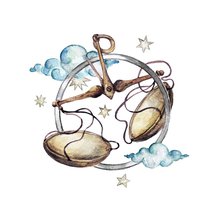 Переводная татуировка Знаки зодиака Весы