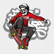 Переводная татуировка Скейти-бой