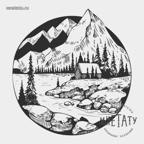 переводная татуировка место гармонии