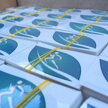 Изготовление переводных наклеек на тело Сбербанк зеленый марафон