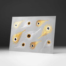 Золотая тату "Золотой Павлин"