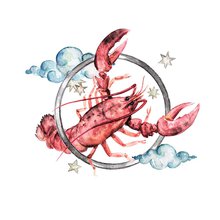 Переводная татуировка Знаки зодиака Рак