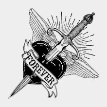 Переводная татуировка Пронзающая любовь