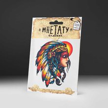 Переводная татуировка "Индианка"