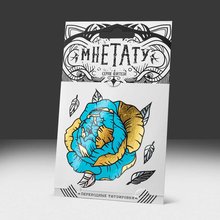 татуировка из золотой фольги Пион