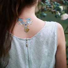 золотая тату наклейка Олень