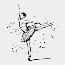 Переводная татуировка Последний балет