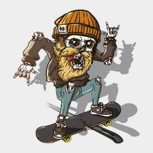 Переводная татуировка Бородатый хипстер