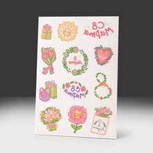 Переводная татуировка 8 Марта